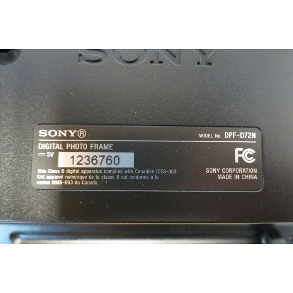 Sony S-Frame 7" Digital Photo Picture Frame Display DPF-D72N - Picture 8 of 12